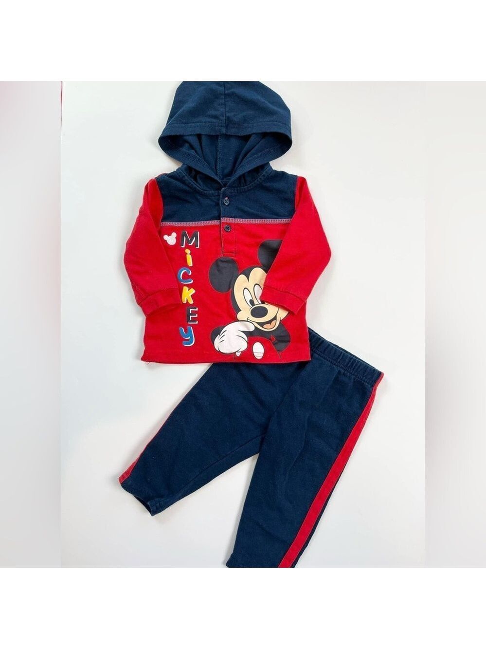 🩵4/$20 Disney Red and Blue Mickey Mouse Vintage Kids Matching Set